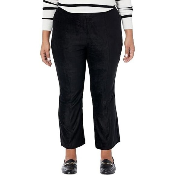 NYDJ Pull-On Ankle Slim Bootcut Faux Suede Pants Black ( 16W ) - Picture 2 of 4